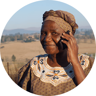 a woman using a cell phone